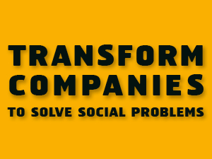 Transform companies to solve social problems