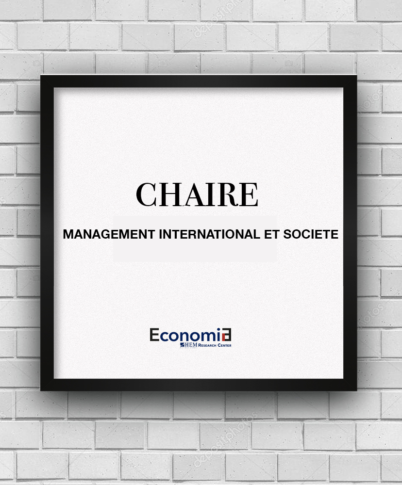 CHAIRE MANAGEMENT INTERNATIONAL ET SOCIETE